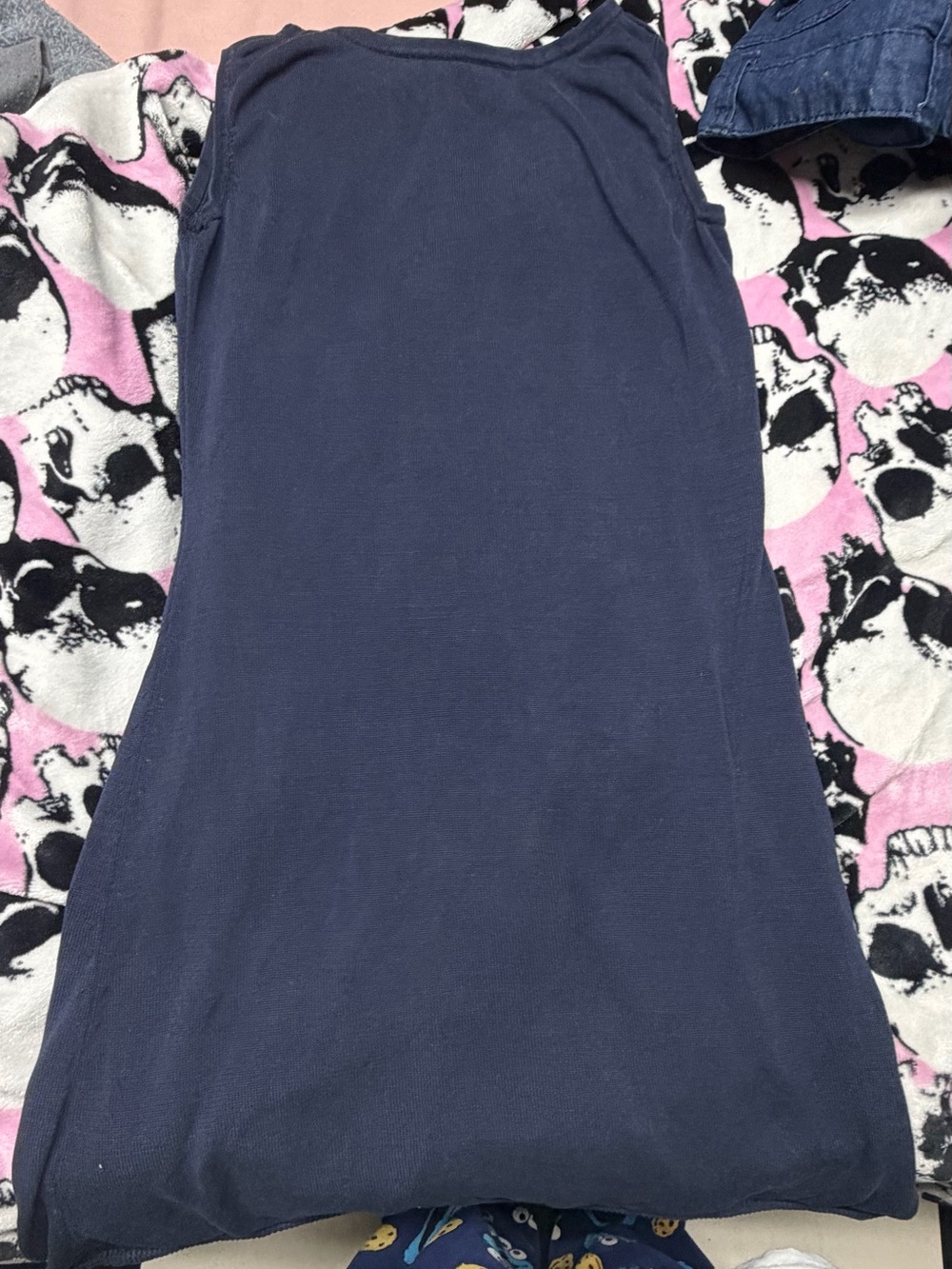 Source Unknown Navy Blue Girls Tank Top